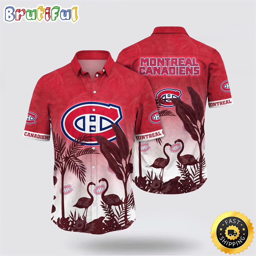 NHL Montreal Canadiens Hawaiian Shirt Tropical Flamingo Pattern Summer Hawaiian Shirt 1 ta4qge.jpg