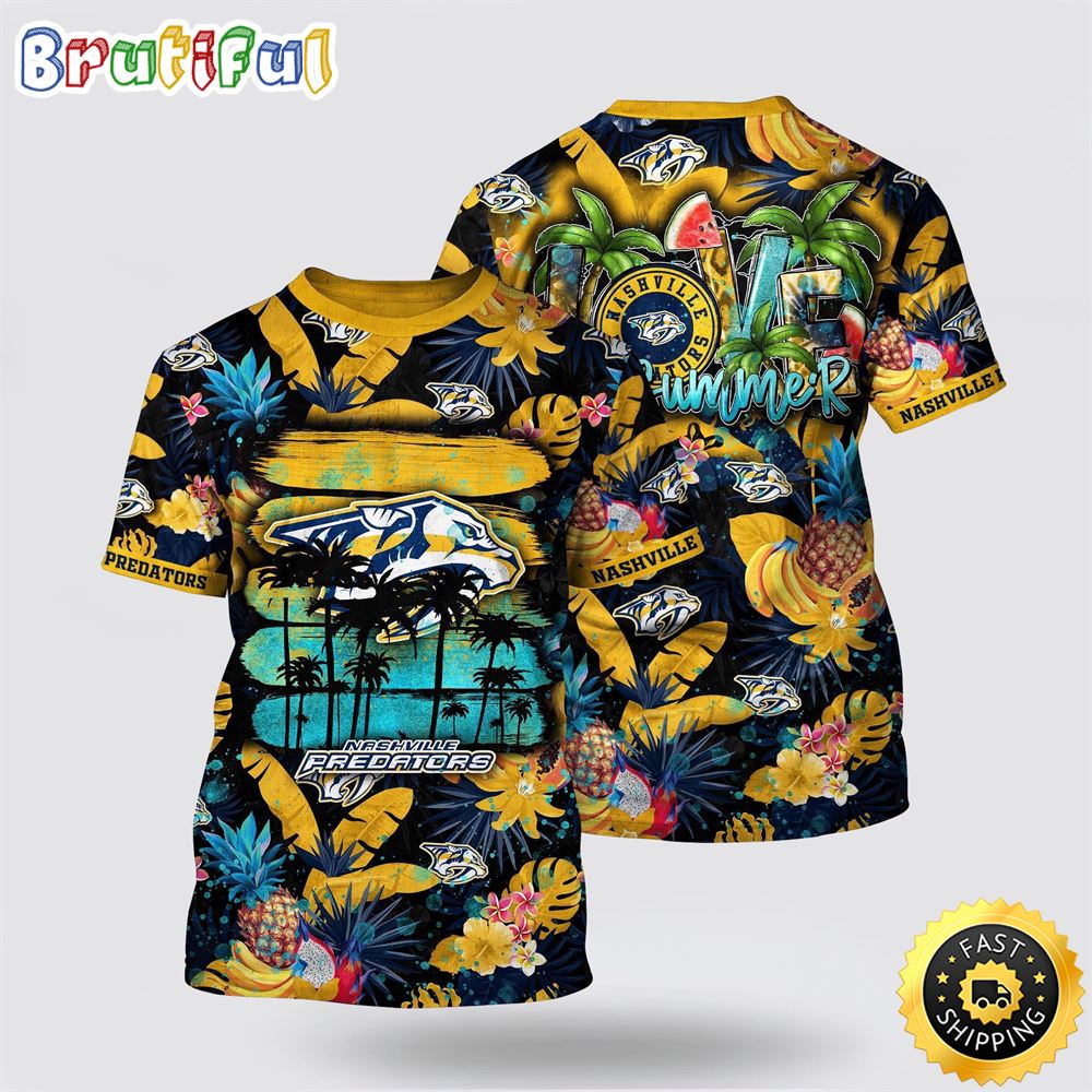NHL Nashville Predators All Over Print T Shirt With Tropical Fruits Summer T Shirt 1 etwhoo.jpg