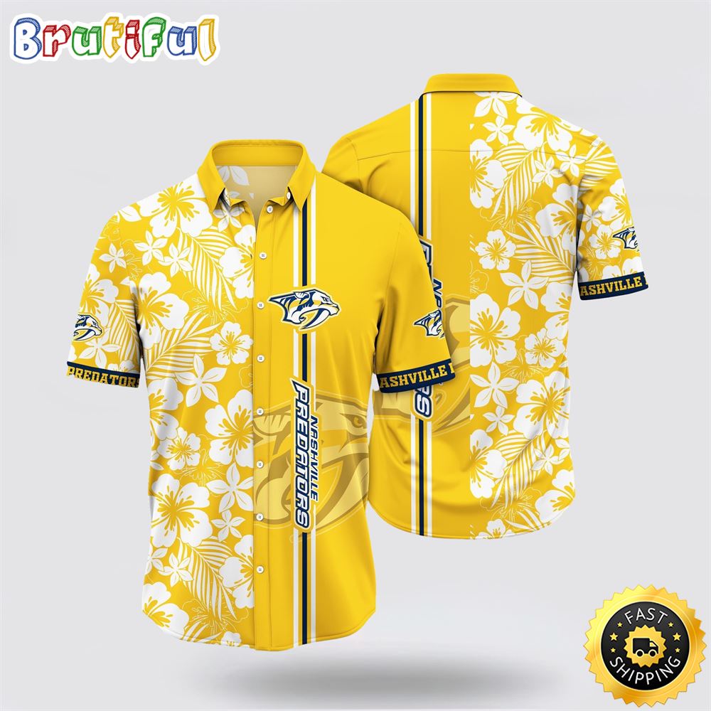 NHL Nashville Predators Hawaiian Shirt Tropical Apricot Blossom Pattern Summer Hawaiian Shirt 1 kkeco7.jpg