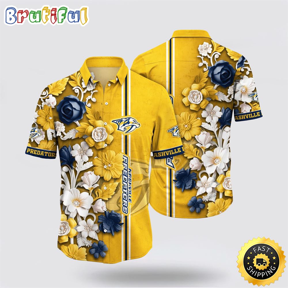 NHL Nashville Predators Hawaiian Shirt Tropical Hepatica Floral Pattern Summer Hawaiian Shirt 1 hfrsqn.jpg
