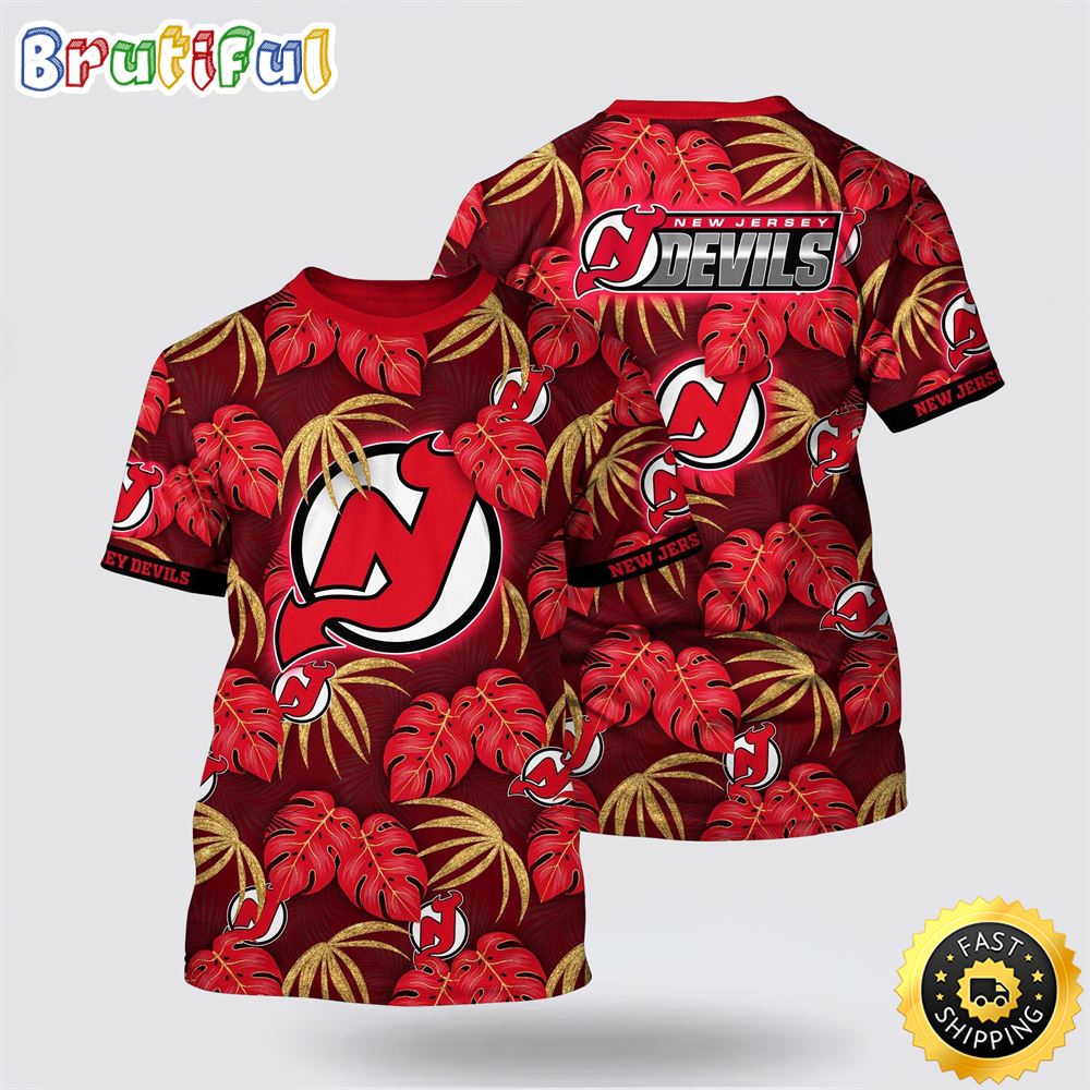 NHL New Jersey Devils All Over Print T Shirt Tropical Motifs Summer T Shirt 1 qdbala.jpg