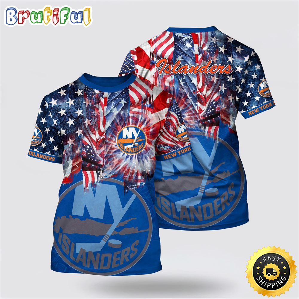 NHL New York Islanders All Over Print T Shirt With American Independence Day Pattern Summer T Shirt 1 r7sgve.jpg