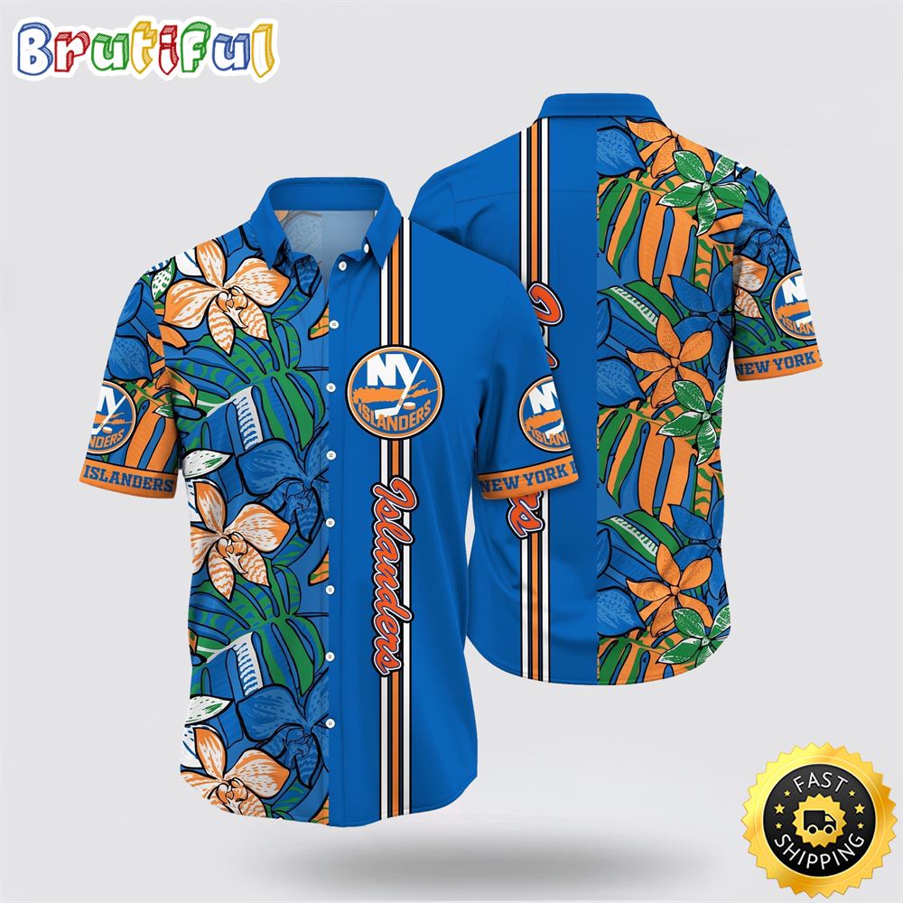 NHL New York Islanders Hawaiian Shirt Tropical Tropical Forest Floral Pattern Summer Hawaiian Shirt 1 qnzqrw.jpg