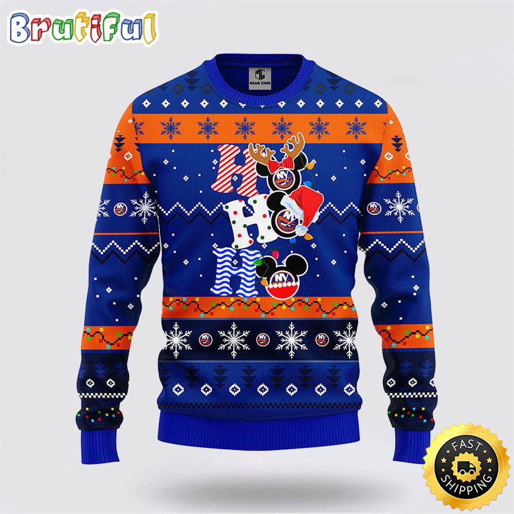 NHL New York Islanders Ugly Sweater Hohoho Mickey Ugly Christmas Sweater pjpieh.jpg