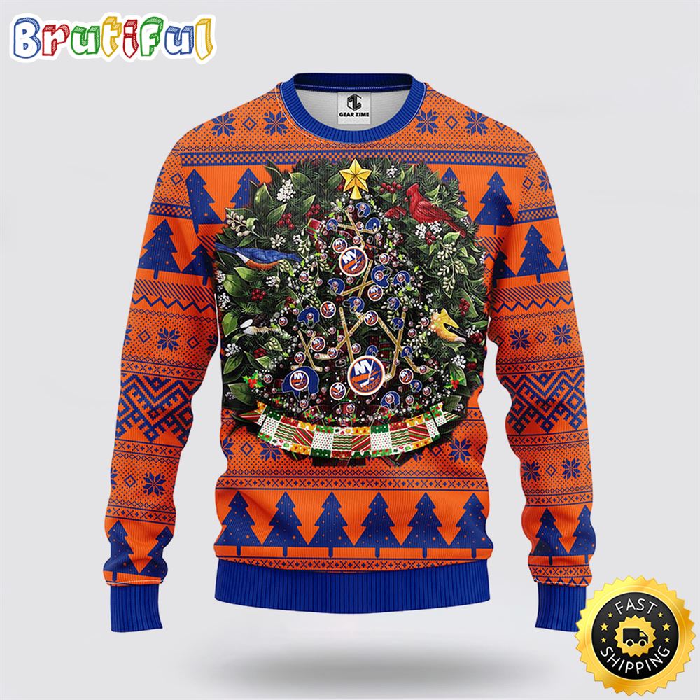 NHL New York Islanders Ugly Sweater Tree Ball Ugly Christmas Sweater vgjbbp.jpg