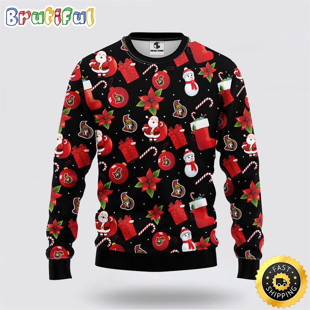 NHL Ottawa Senators Ugly Sweater Santa Claus Snowman Ugly Christmas Sweater gart0o.jpg