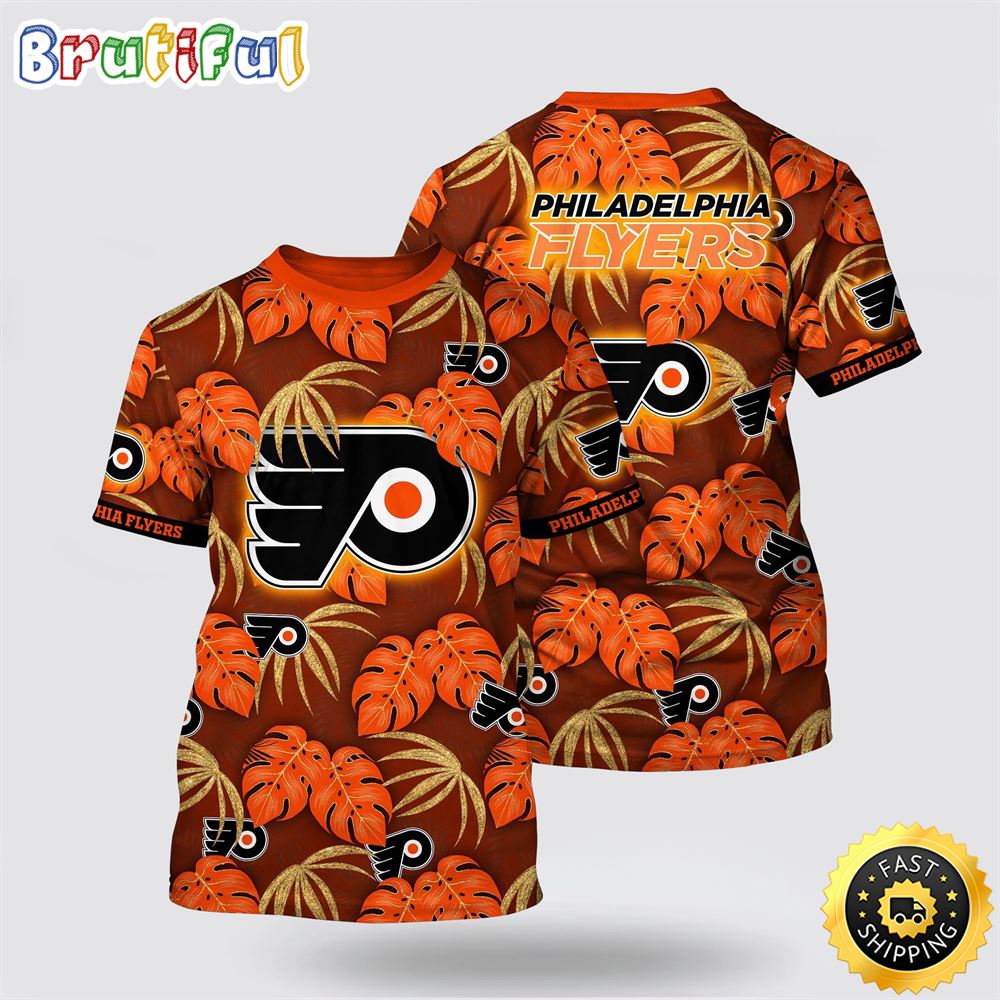 NHL Philadelphia Flyers All Over Print T Shirt Tropical Motifs Summer T Shirt 1 p52u0r.jpg