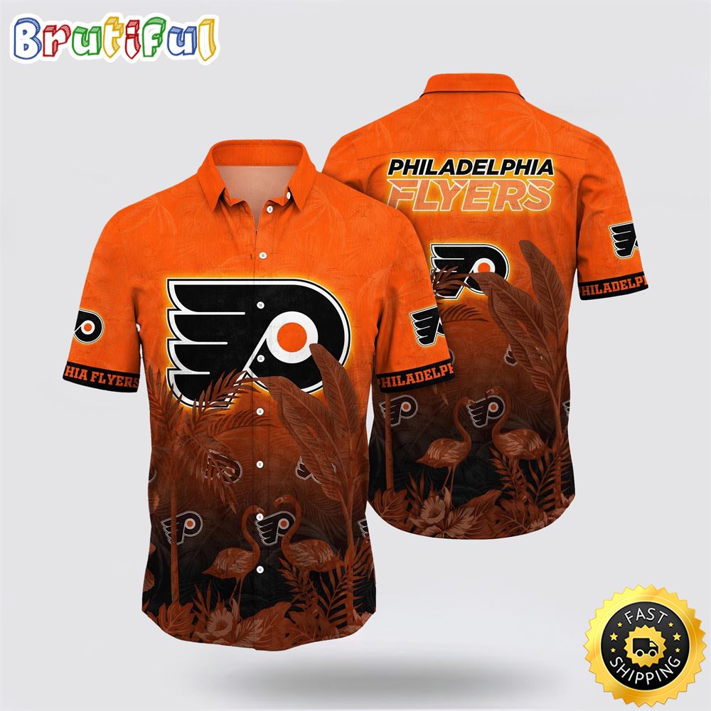 NHL Philadelphia Flyers Hawaiian Shirt Tropical Flamingo Pattern Summer Hawaiian Shirt 1 ishj7n.jpg