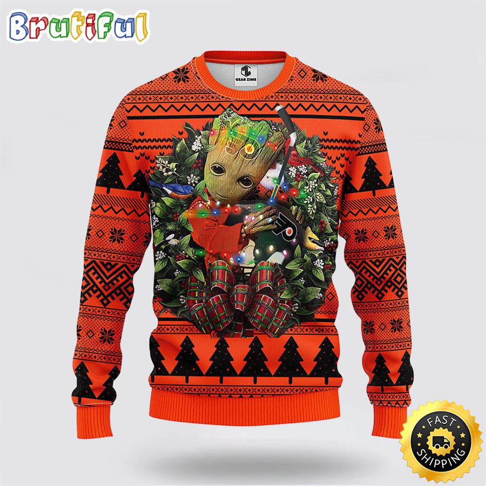 NHL Philadelphia Flyers Ugly Sweater Groot Christmas Sweater xxn0xu.jpg