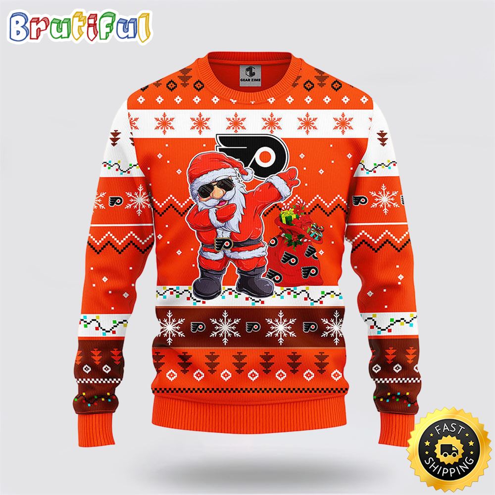 NHL Philadelphia Flyers Ugly Sweater Santa Claus Ugly Christmas Sweater gf8cnu.jpg