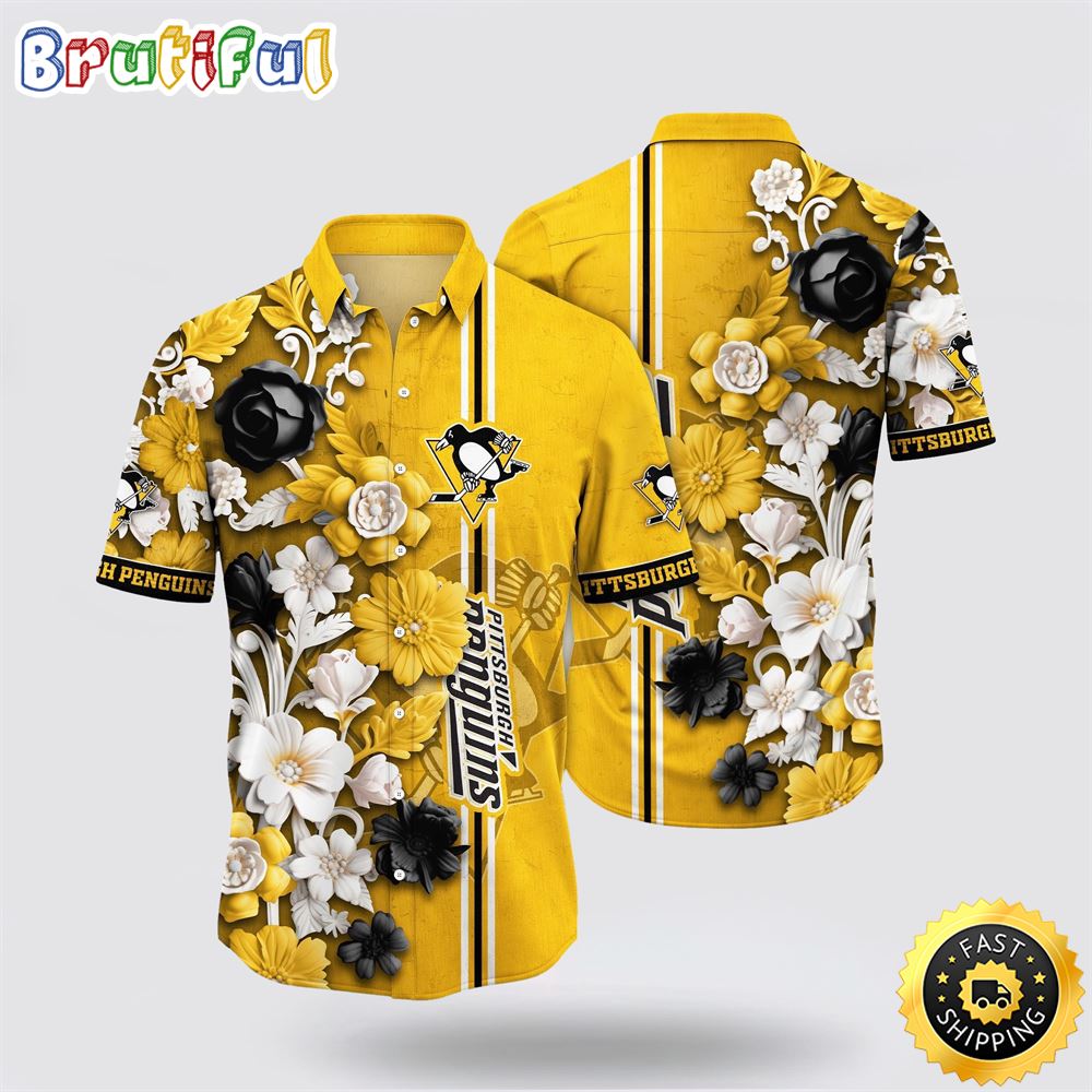 NHL Pittsburgh Penguins Hawaiian Shirt Tropical Hepatica Floral Pattern Summer Hawaiian Shirt 1 ebhfg4.jpg
