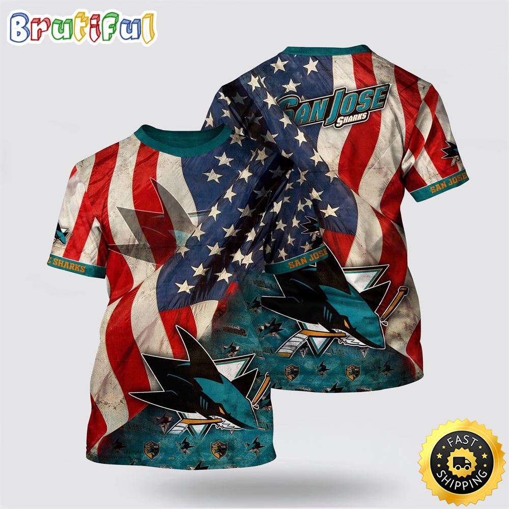 NHL San Jose Sharks All Over Print T Shirt With American Flag Pattern Summer T Shirt 1 uarv1f.jpg