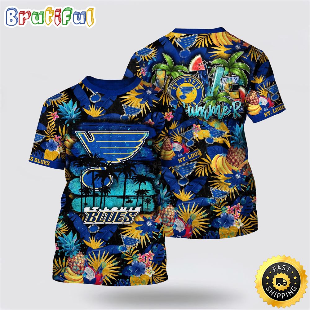 NHL St. Louis Blues All Over Print T Shirt With Tropical Fruits Summer T Shirt 1 r7j4hm.jpg