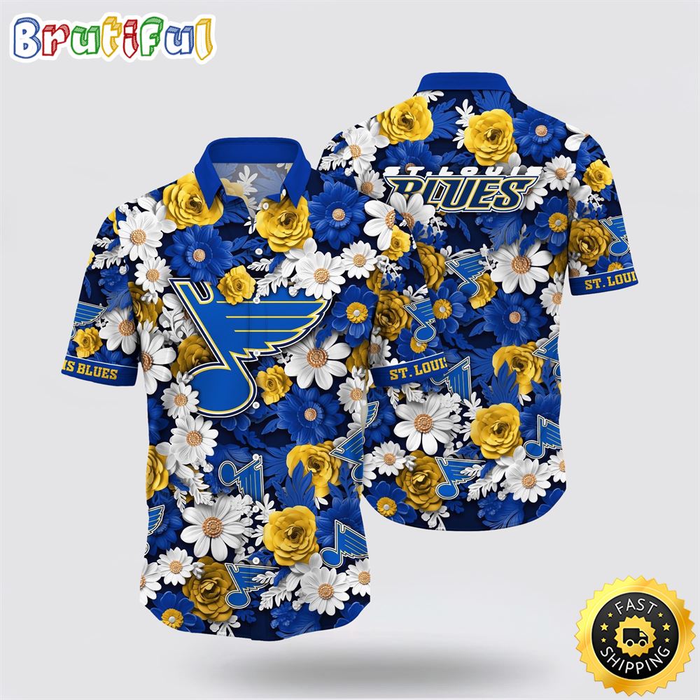 NHL St. Louis Blues Hawaiian Shirt Tropical Begonia Flower Pattern Summer Hawaiian Shirt 1 pc577g.jpg