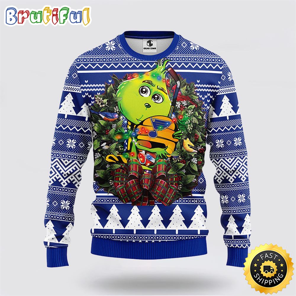 NHL St. Louis Blues Ugly Sweater Grinch Hug Ugly Christmas Sweater ijwc9t.jpg