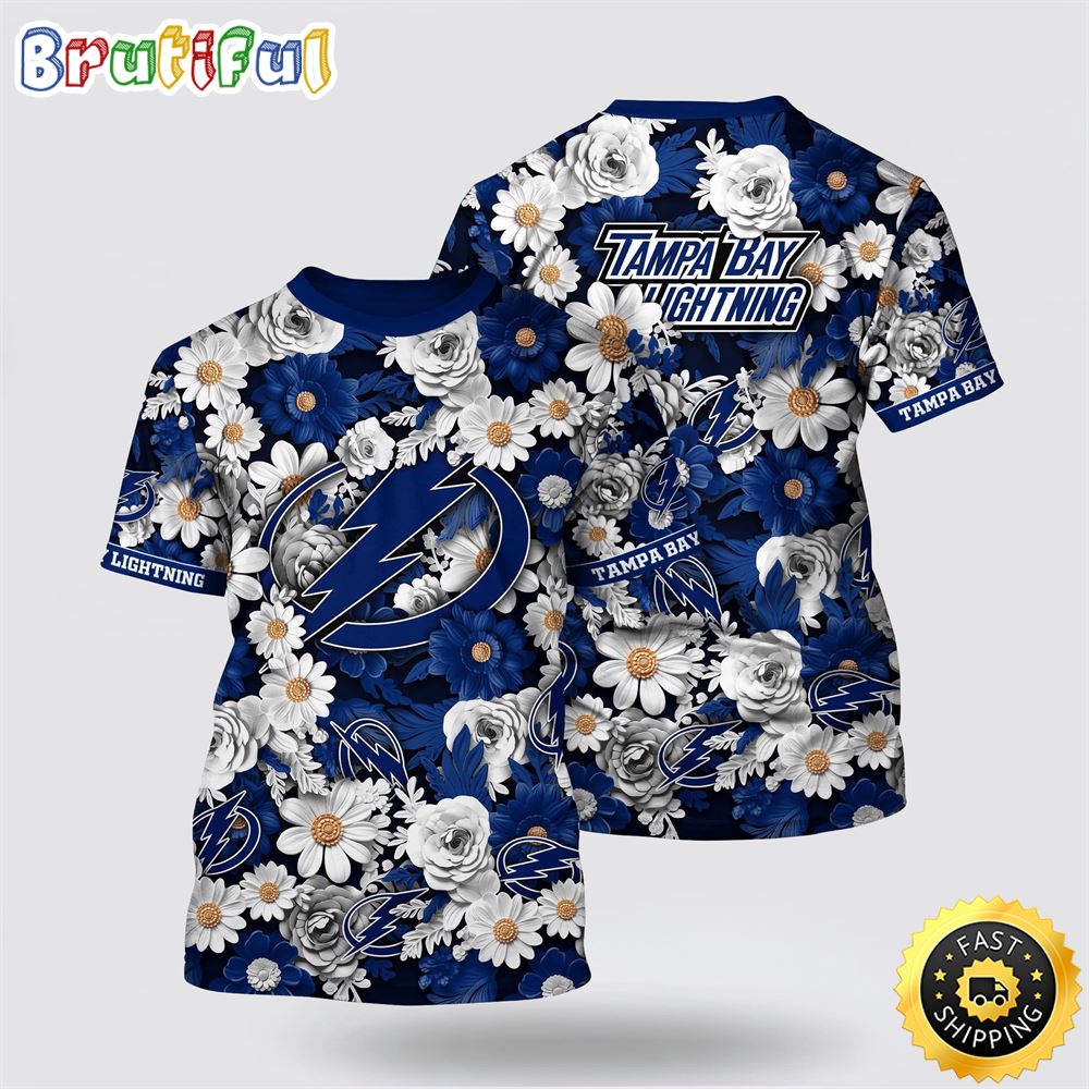 NHL Tampa Bay Lightning All Over Print T Shirt Tropical Begonia Flower Pattern Summer T Shirt 1 surluv.jpg