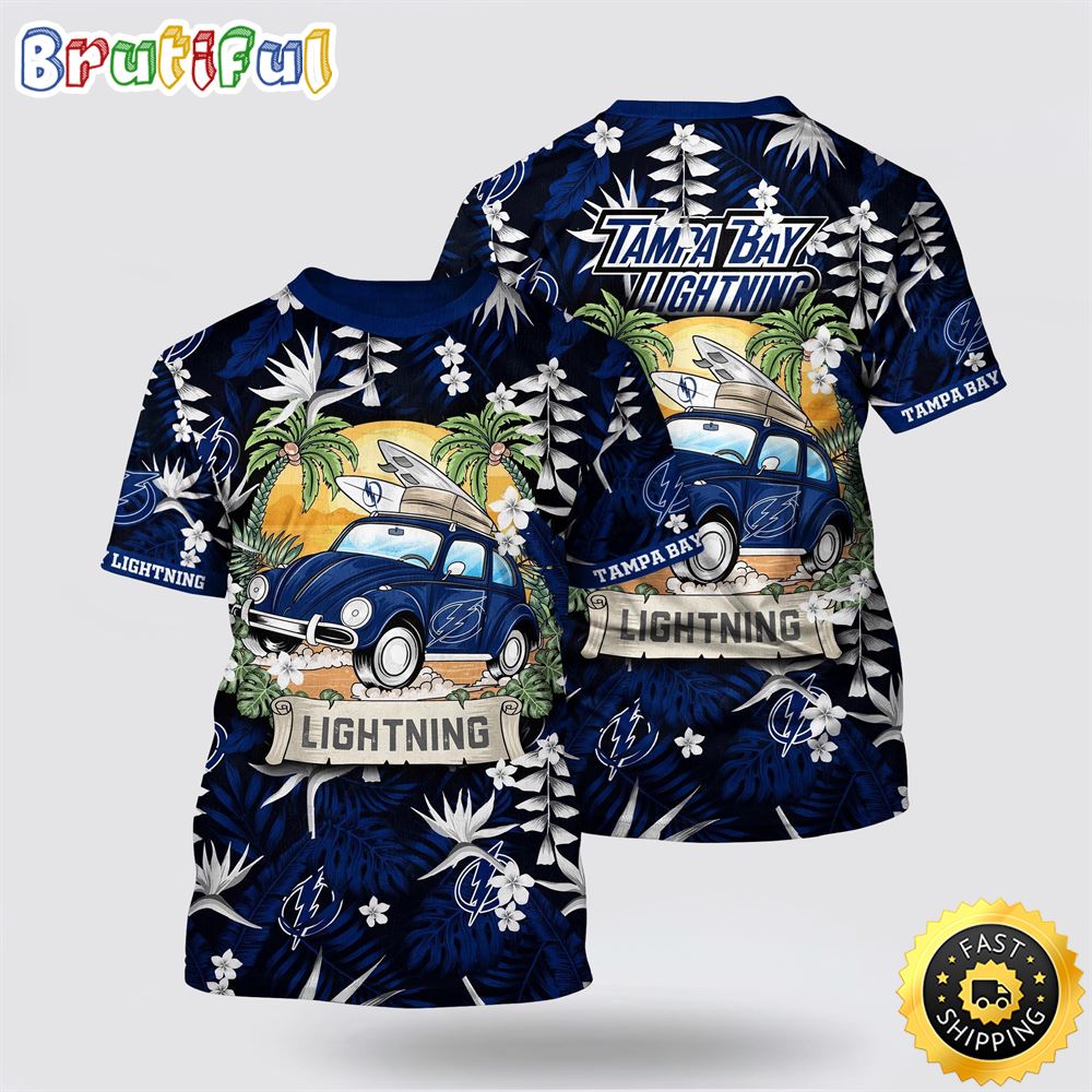 NHL Tampa Bay Lightning All Over Print T Shirt Tropical Forest Motif Car Traveling Summer T Shirt 1 hozpzj.jpg