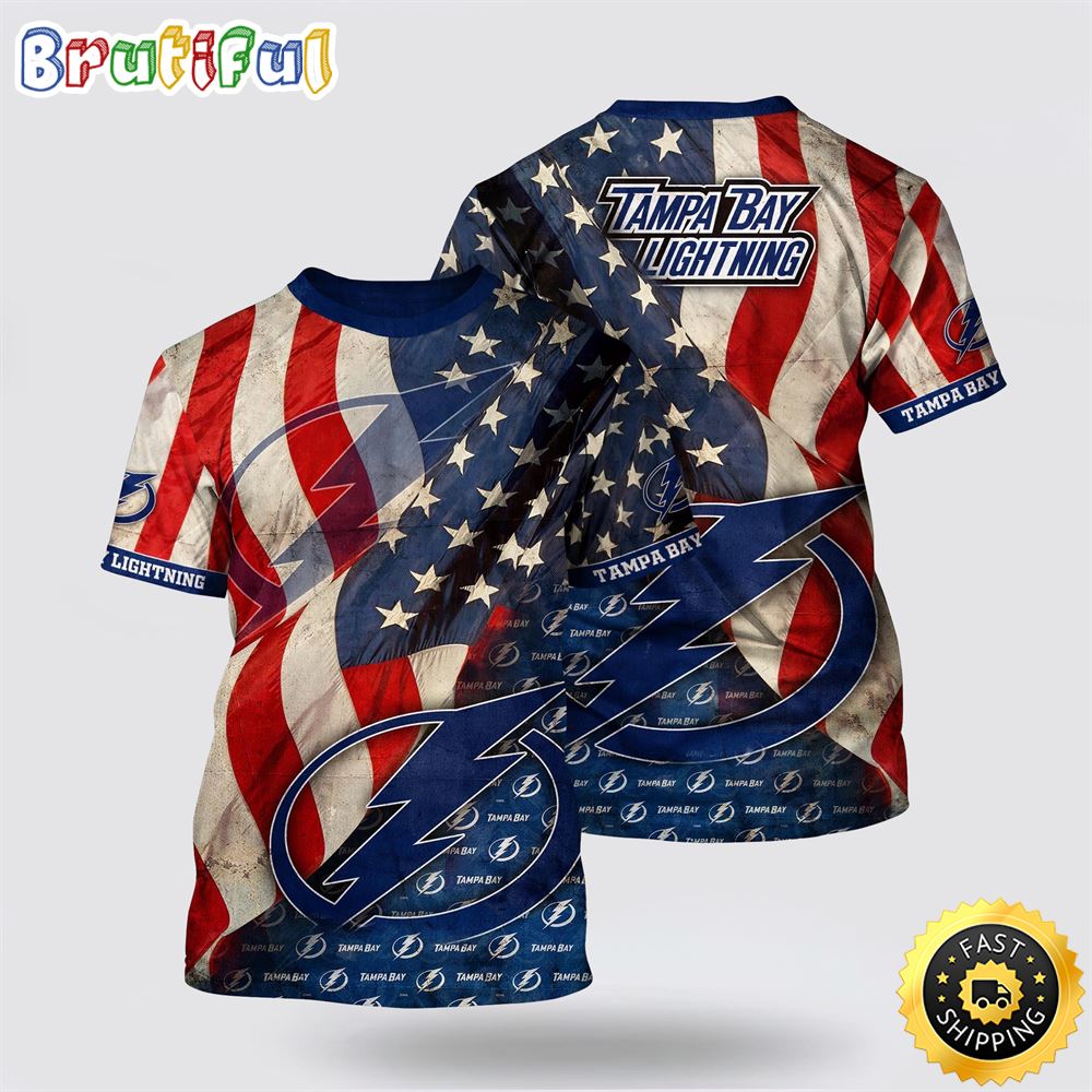 NHL Tampa Bay Lightning All Over Print T Shirt With American Flag Pattern Summer T Shirt 1 vmlcso.jpg