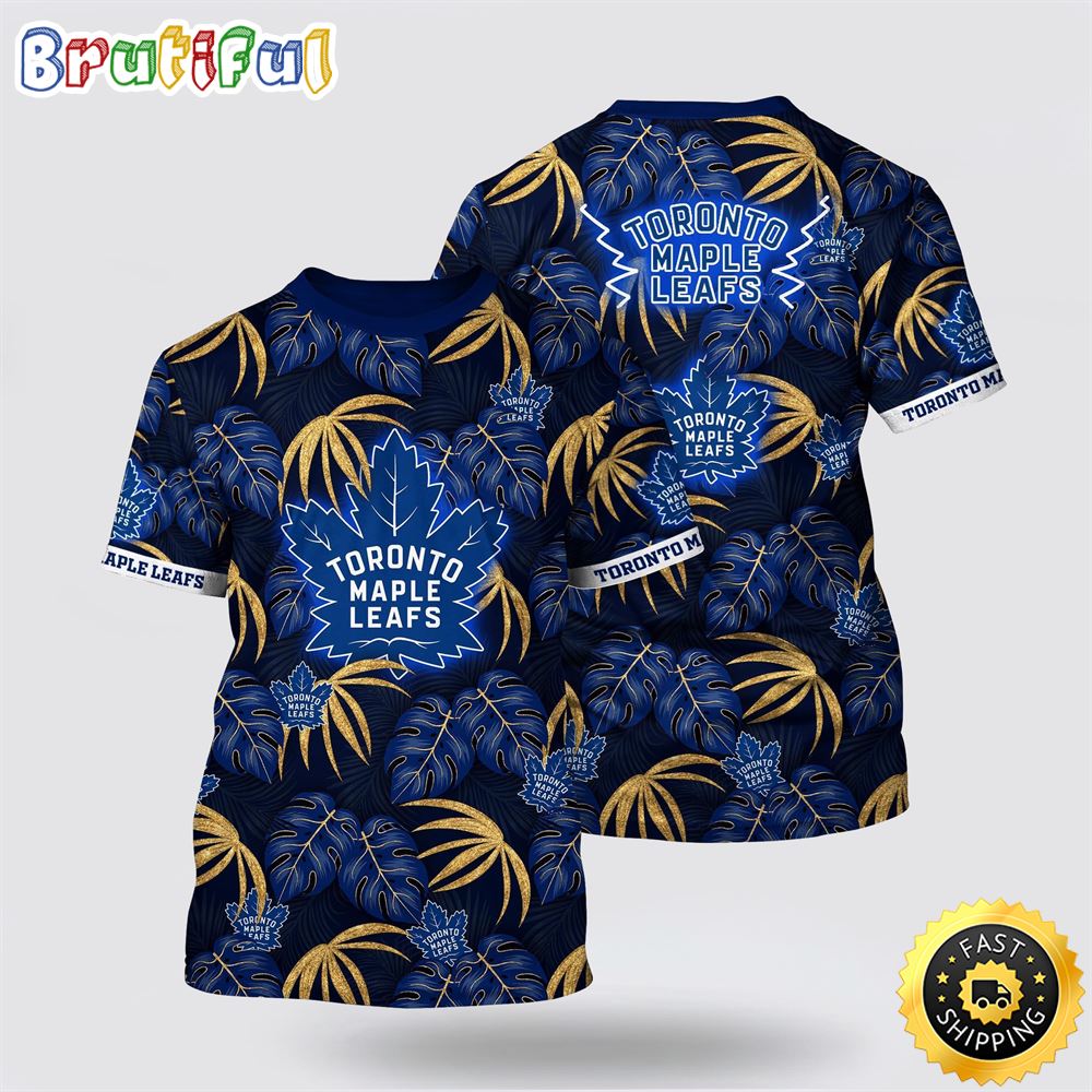 NHL Toronto Maple Leafs All Over Print T Shirt Tropical Motifs Summer T Shirt 1 ap0n1v.jpg