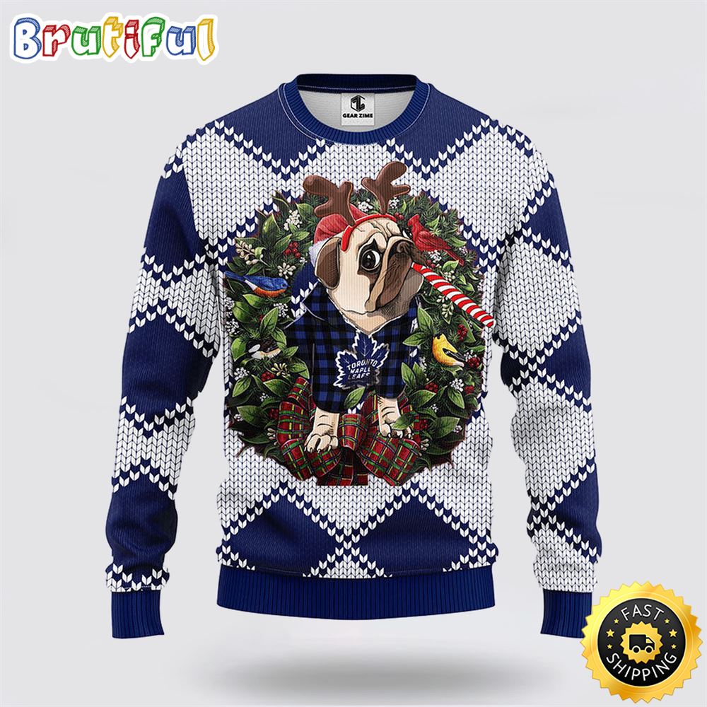NHL Toronto Maple Leafs Ugly Sweater Pub Dog Ugly Christmas Sweater elh0iq.jpg