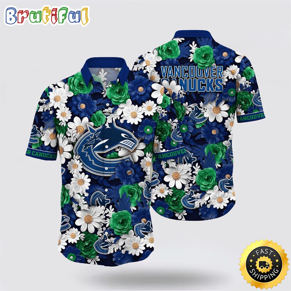 NHL Vancouver Canucks Hawaiian Shirt Tropical Begonia Flower Pattern Summer Hawaiian Shirt 1 zgmwik.jpg