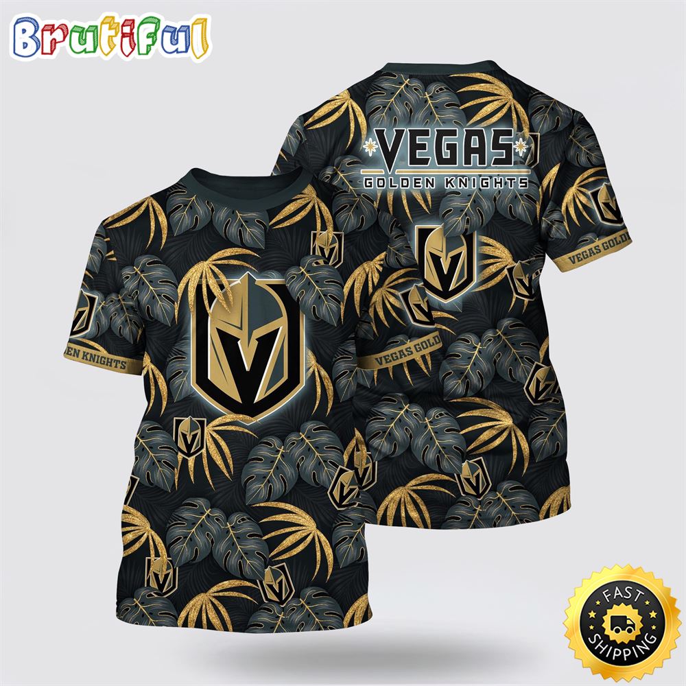 NHL Vegas Golden Knights All Over Print T Shirt Tropical Motifs Summer T Shirt 1 kl1v0u.jpg