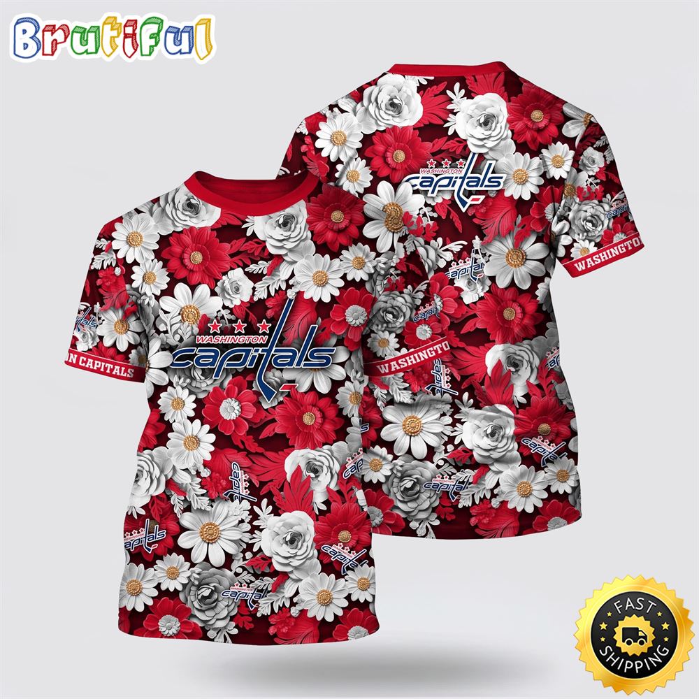 NHL Washington Capitals All Over Print T Shirt Tropical Begonia Flower Pattern Summer T Shirt 1 bqwivv.jpg
