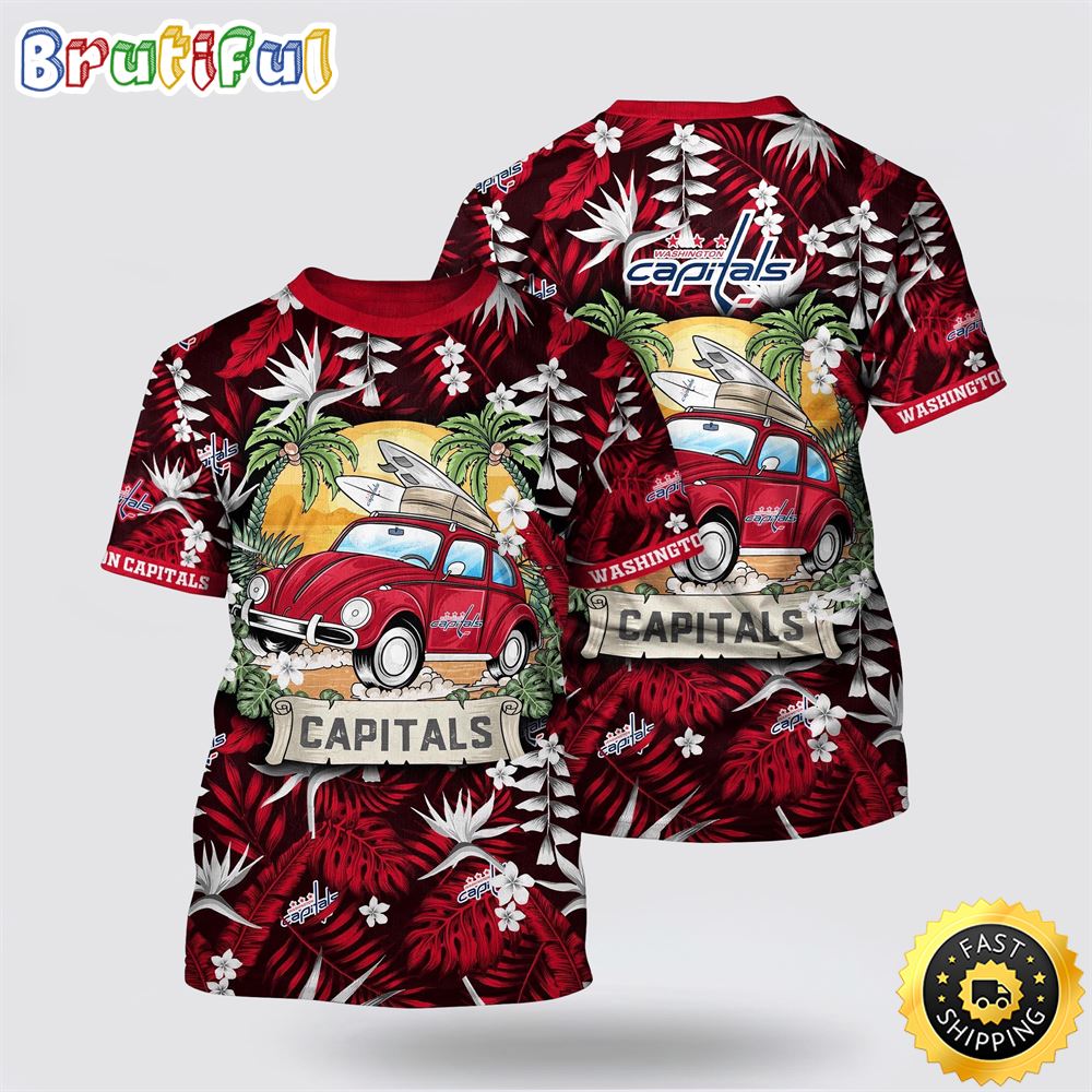 NHL Washington Capitals All Over Print T Shirt Tropical Forest Motif Car Traveling Summer T Shirt 1 ztyiwl.jpg