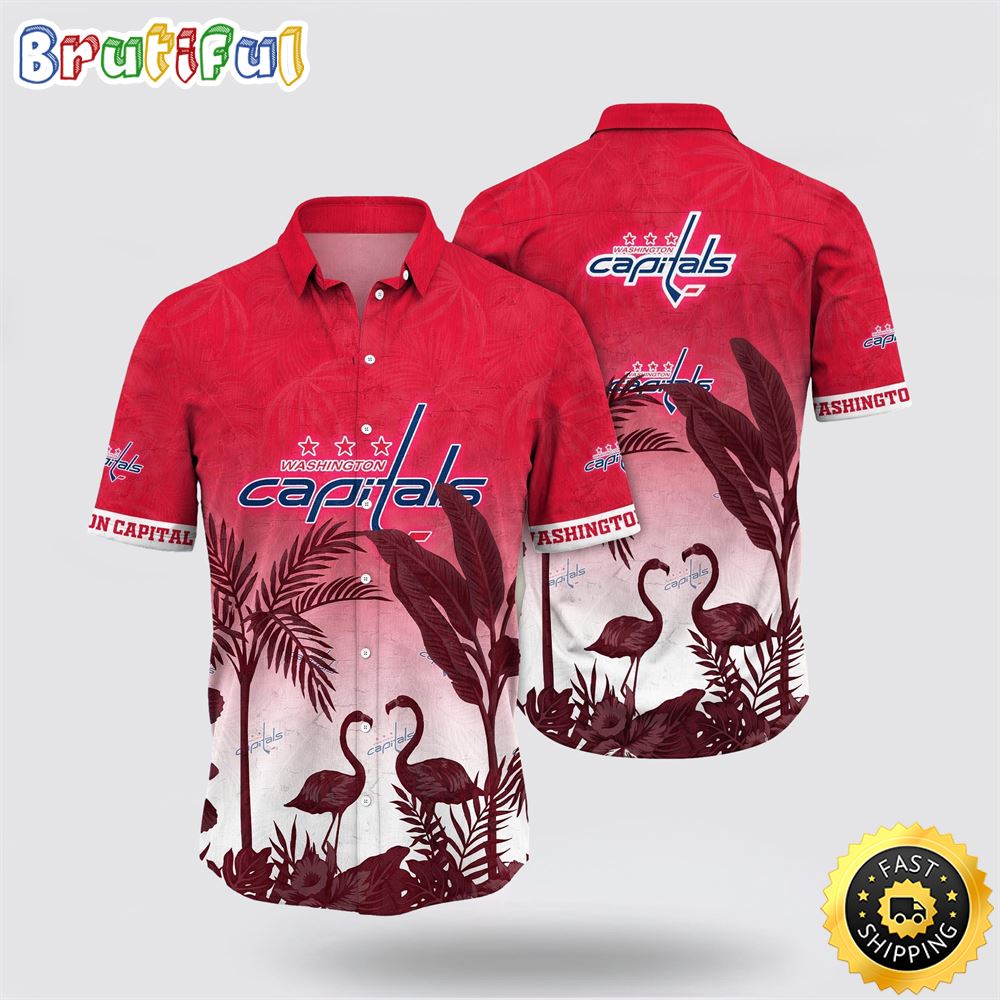 NHL Washington Capitals Hawaiian Shirt Tropical Flamingo Pattern Summer Hawaiian Shirt 1 zakc6l.jpg