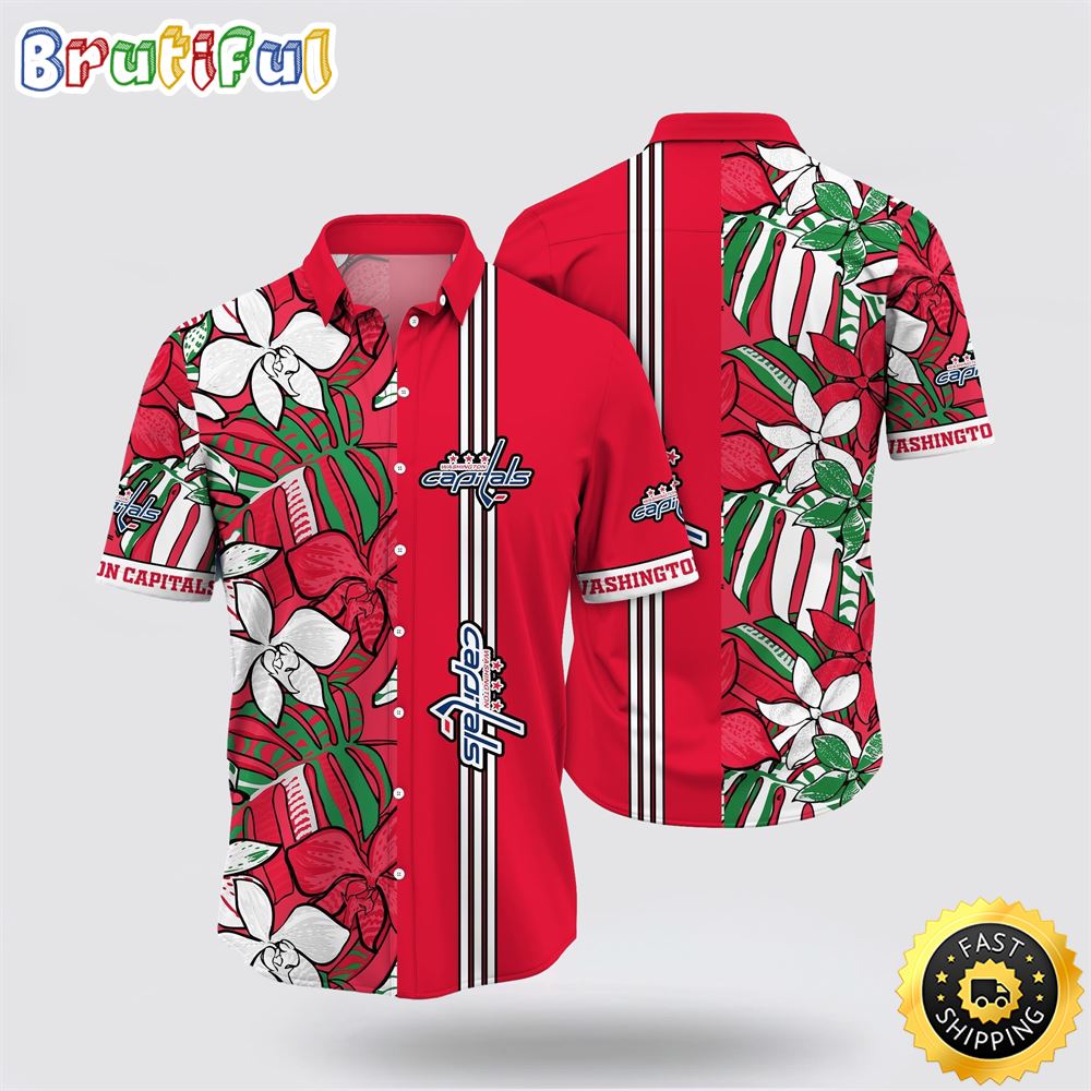 NHL Washington Capitals Hawaiian Shirt Tropical Tropical Forest Floral Pattern Summer Hawaiian Shirt 1 hmkmkl.jpg