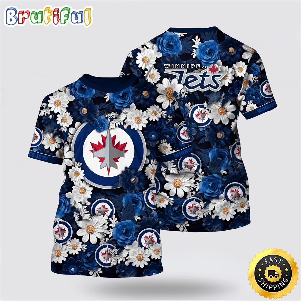 NHL Winnipeg Jets All Over Print T Shirt Tropical Begonia Flower Pattern Summer T Shirt 1 tyej2s.jpg