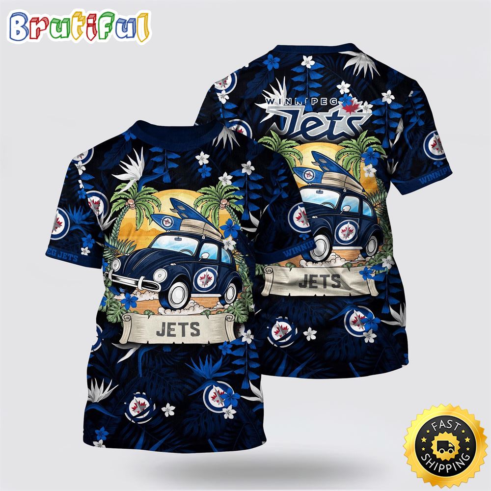 NHL Winnipeg Jets All Over Print T Shirt Tropical Forest Motif Car Traveling Summer T Shirt 1 tmdkxk.jpg