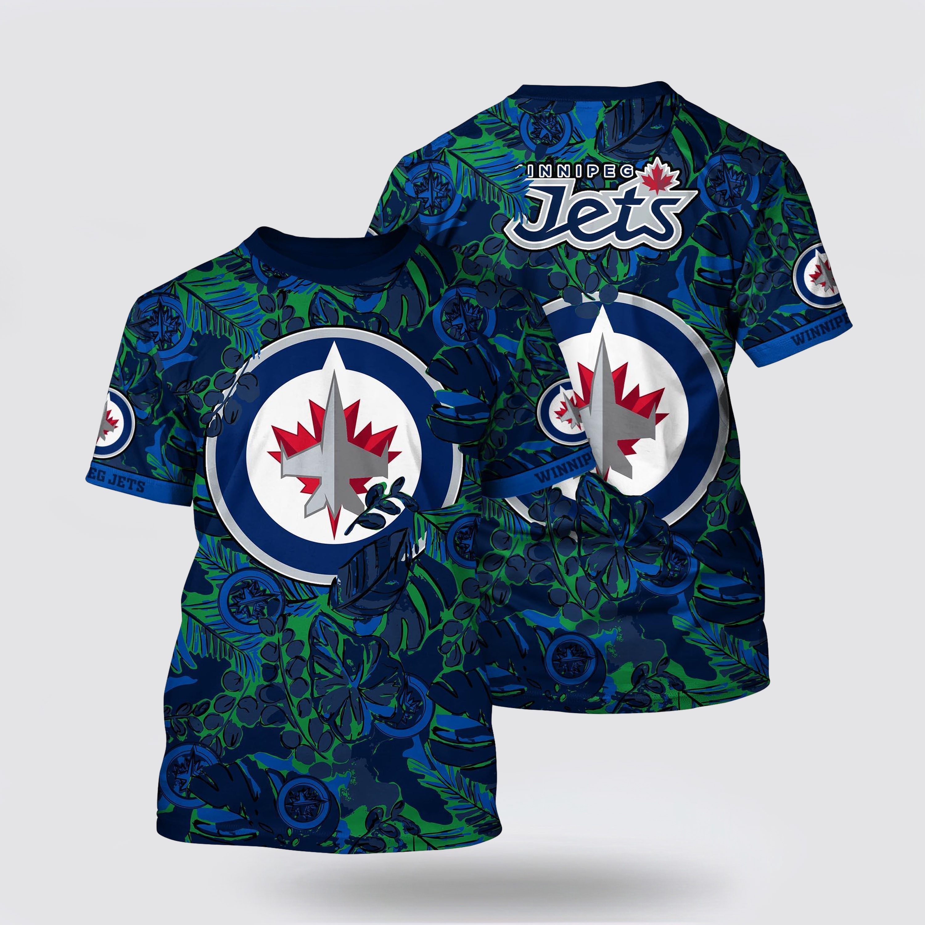 NHL Winnipeg Jets All Over Print T Shirt Tropical Leaf Pattern Summer T Shirt 1 u4nn2c.jpg