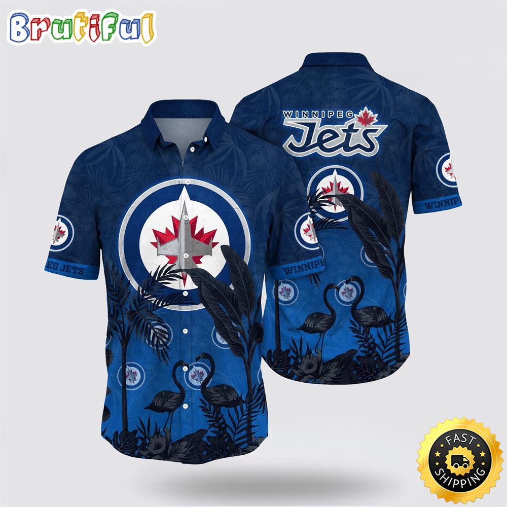 NHL Winnipeg Jets Hawaiian Shirt Tropical Flamingo Pattern Summer Hawaiian Shirt 1 iesamd.jpg