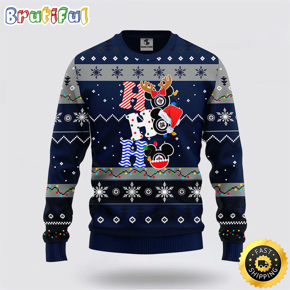 NHL Winnipeg Jets Ugly Sweater Hohoho Mickey Ugly Christmas Sweater dqtsse.jpg