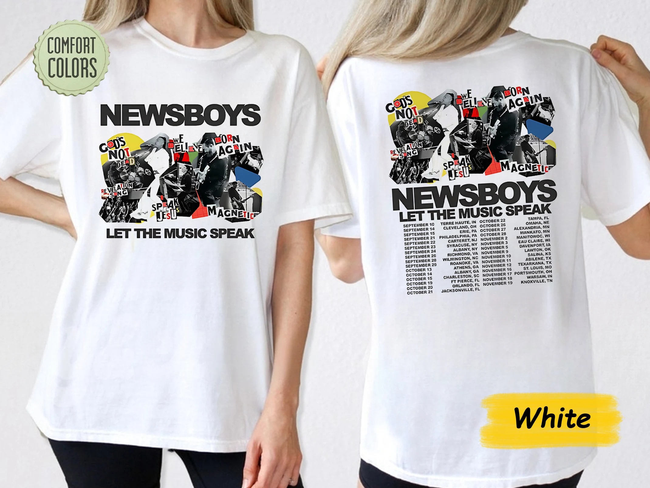 Newsboys 2023 Let The Music Speak Tour Merch emrqbx