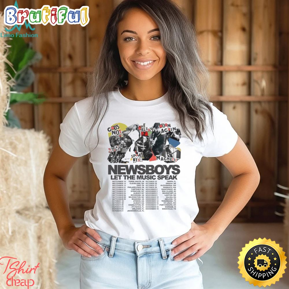 Newsboys 2023 Let the Music Speak Tour Shirt Let the Music i64tks