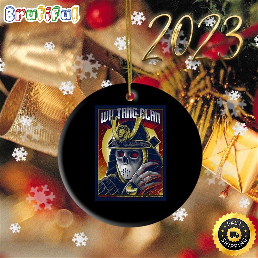 Original Wu Tang Clan October 21 2023 Las Vegas Nv Print Illustrated Ornament nfxvqa