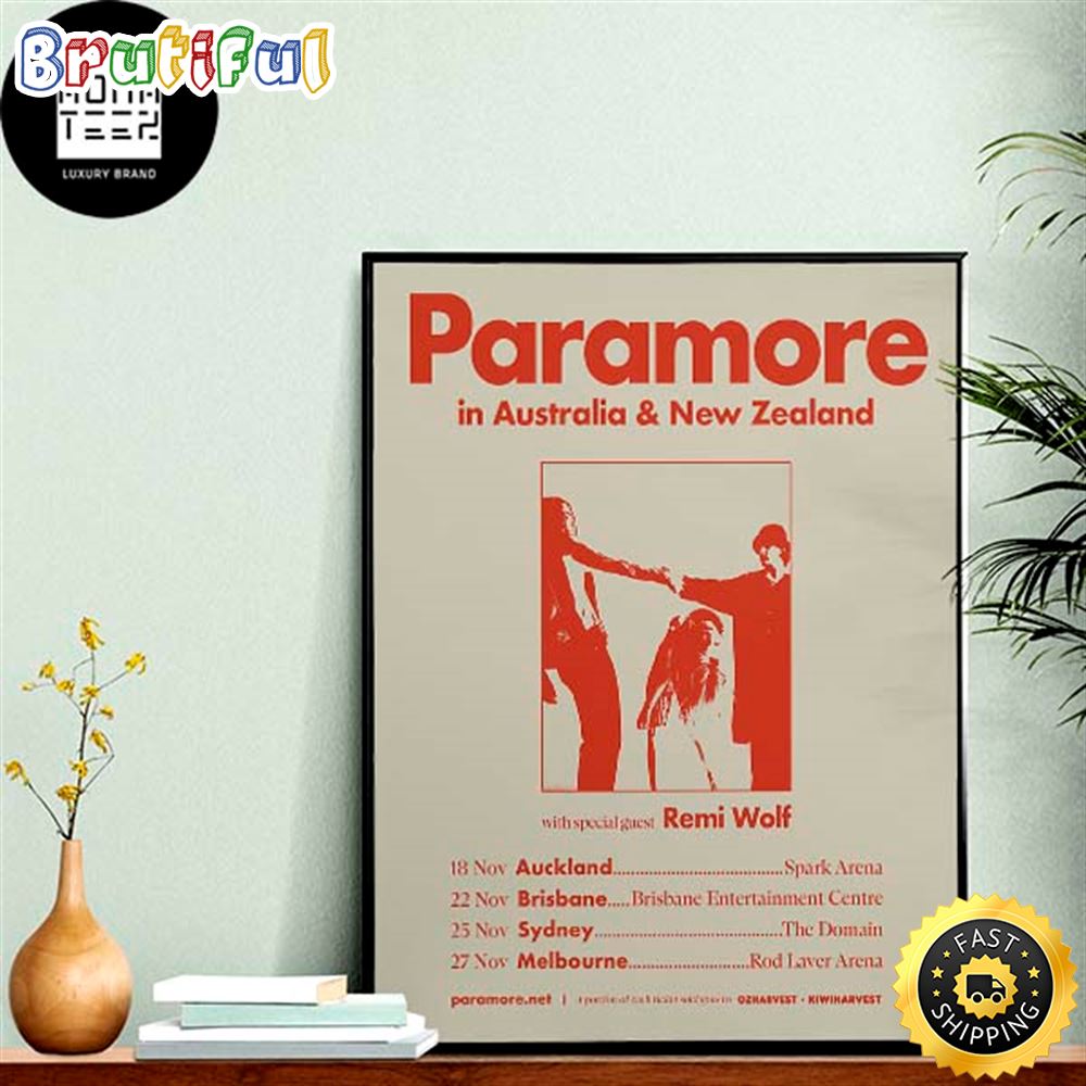 Paramore Tour In Australia And New Zealand Timeline Fan Gifts Home Decor Poster Canvas bzthea