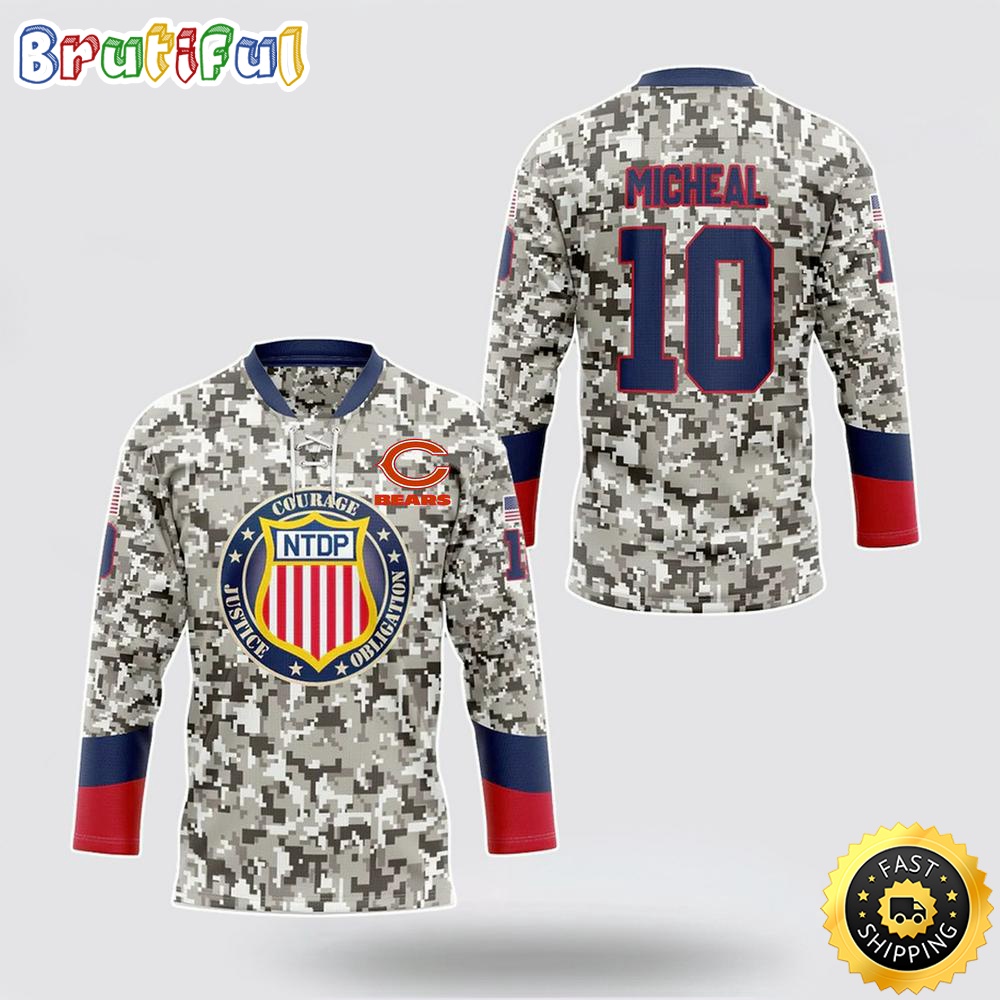 Personalized NFL Chicago Bears Hockey Jersey Veterans Nfl Hockey Jersey For Fans o7fwsn.jpg