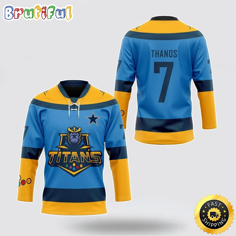 Personalized NFL Dallas Cowboys Hockey Jersey Thanos Marvel Titan Nfl Hockey Jersey For Fans uxz8ej.jpg
