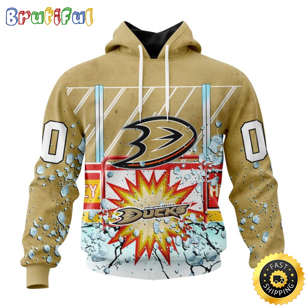 Personalized NHL Anaheim Ducks Hoodie With Ice Hockey Arena 3D Hoodie Unisex Tshirt Hoodie cv2xev