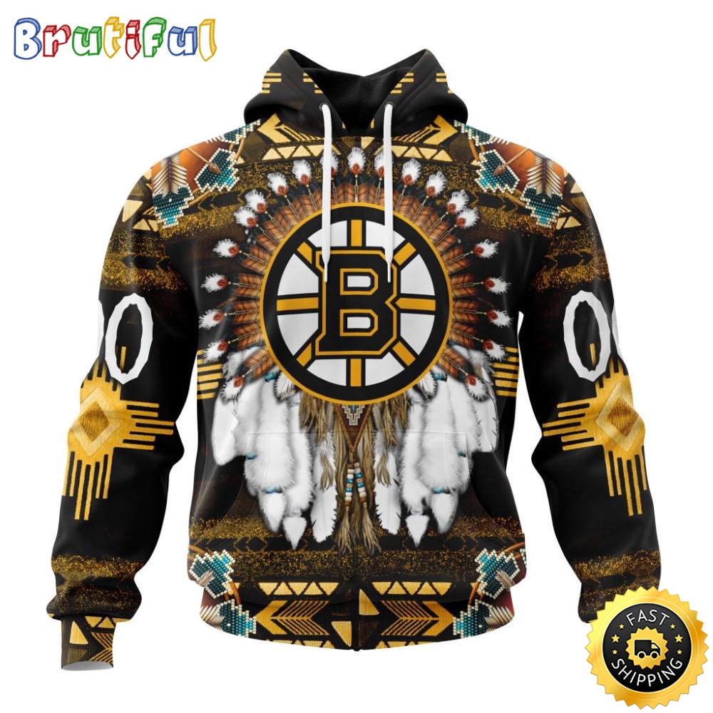 Personalized NHL Boston Bruins Hoodie Special Native Costume Design 3D Hoodie Unisex Tshirt Hoodie ftnycd