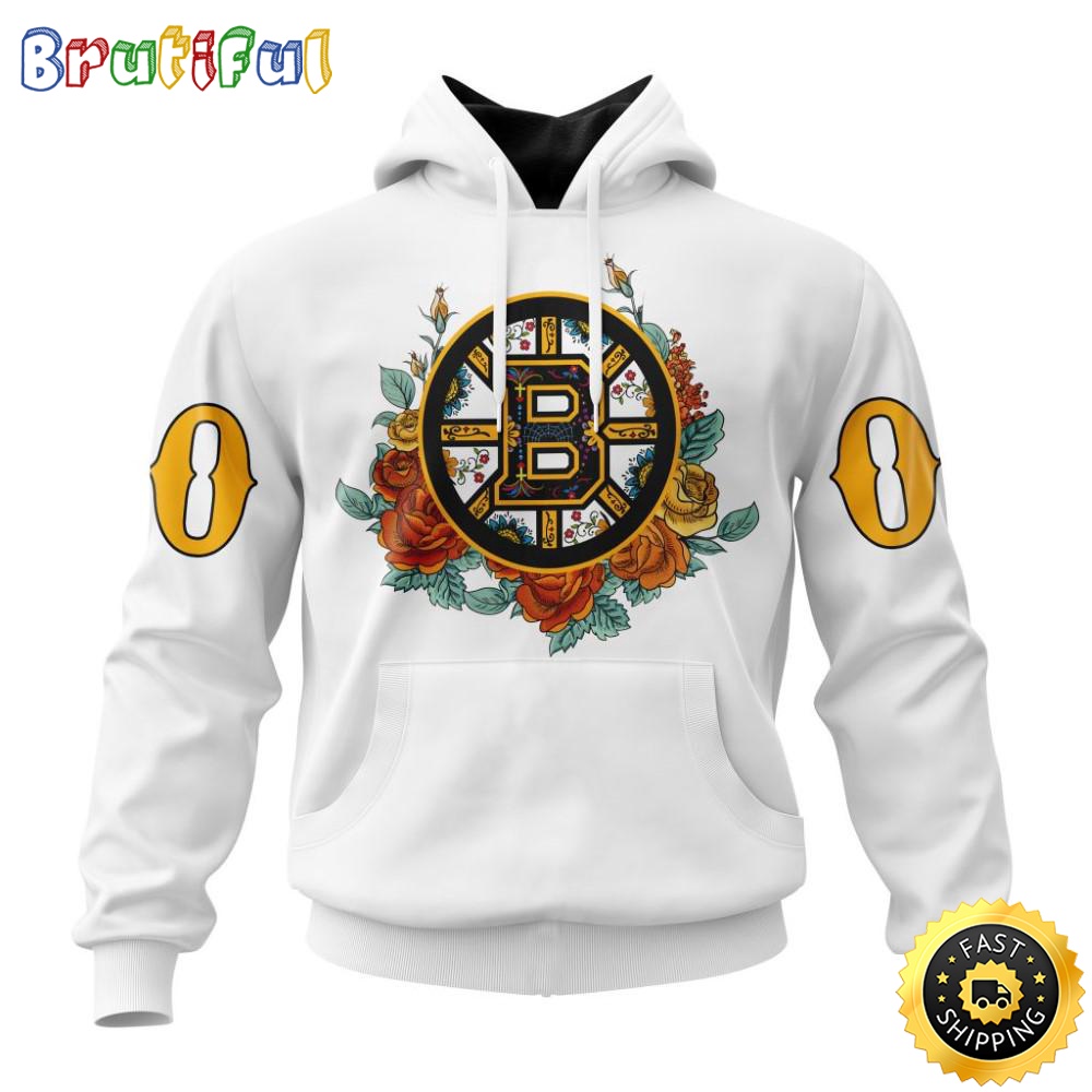 Personalized NHL Boston Bruins Hoodie Specialized Dia De Muertos 3D Hoodie Unisex Tshirt Hoodie lt8xrw