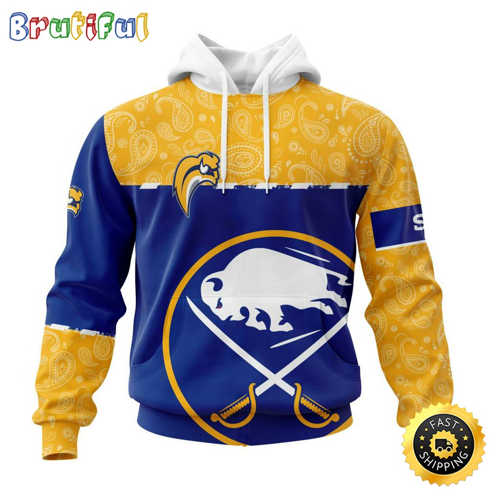 Personalized NHL Buffalo Sabres Hoodie Specialized Hockey With Paisley All Over Print Hoodie Unisex Tshirt Hoodie mmuge5