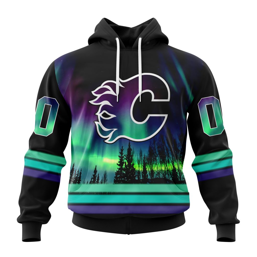 Personalized NHL Calgary Flames Hoodie Special Design With Northern Lights All Over Print 3D Hoodie Unisex 1 b4lv32.jpg