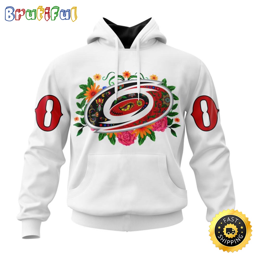 Personalized NHL Carolina Hurricanes Hoodie Specialized Dia De Muertos 3D Hoodie Unisex Tshirt Hoodie kst6n1