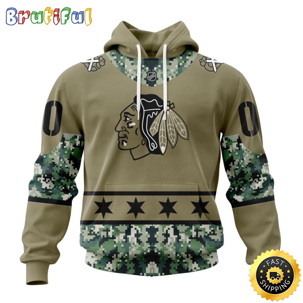 Personalized NHL Chicago BlackHawks Hoodie Military Camo With City Or State Flag 3D Hoodie Unisex Tshirt Hoodie chdxbh