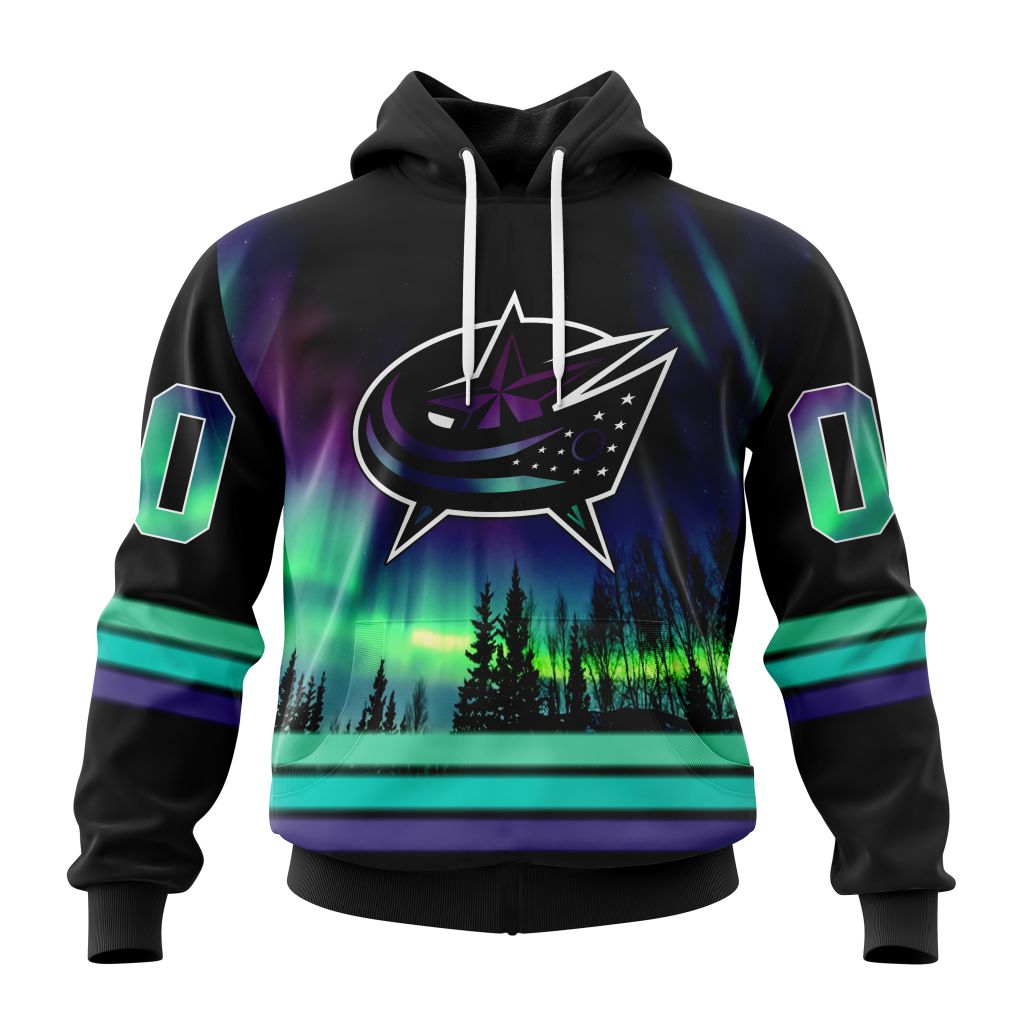 Personalized NHL Columbus Blue Jackets Hoodie Special Design With Northern Lights All Over Print 3D Hoodie Unisex 1 qp10ob.jpg