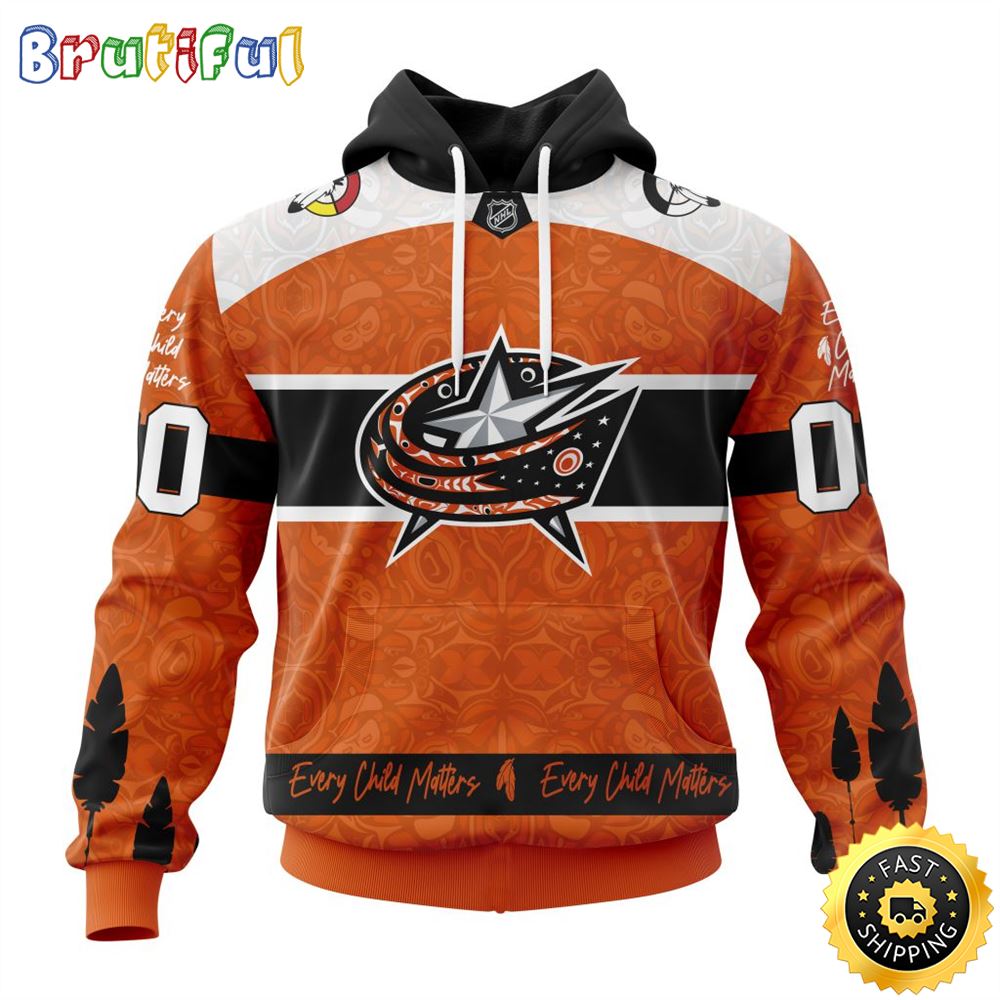 Personalized NHL Columbus Blue Jackets Hoodie Specialized Design Support Child Lives Matter All Over Print 3D Hoodie Unisex 1 bum80s.jpg
